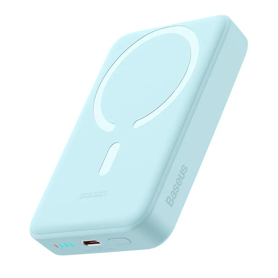 Baterie externa Baseus Magnetic Mini, 10000 mAh, 30W, Wireless Fast Charge, Albastru