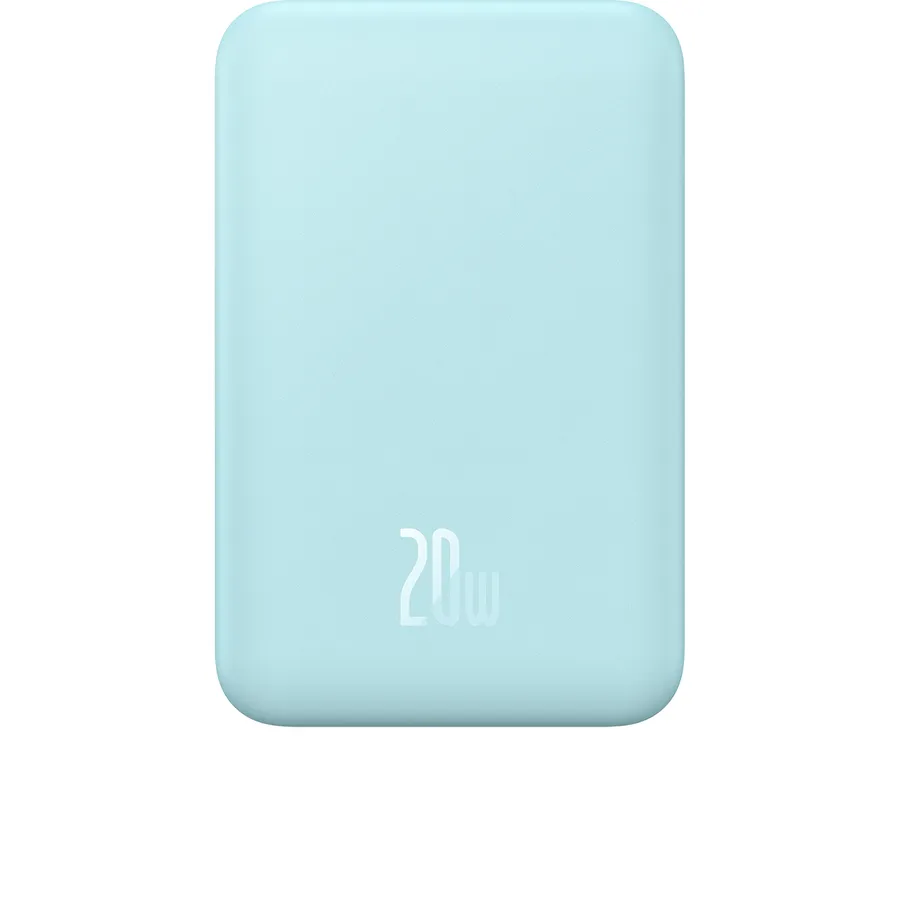 Baterie externa Baseus Magnetic Mini Wireless, 20000mAh, Incarcare rapida, 20W, cablu USB-C inclus, Albastru