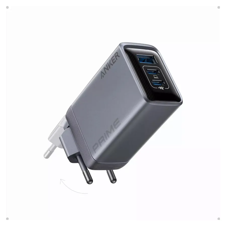 Incarcator retea Anker Prime GaN PPS, 100W, 2x USB-C, 1x USB-A, Gri