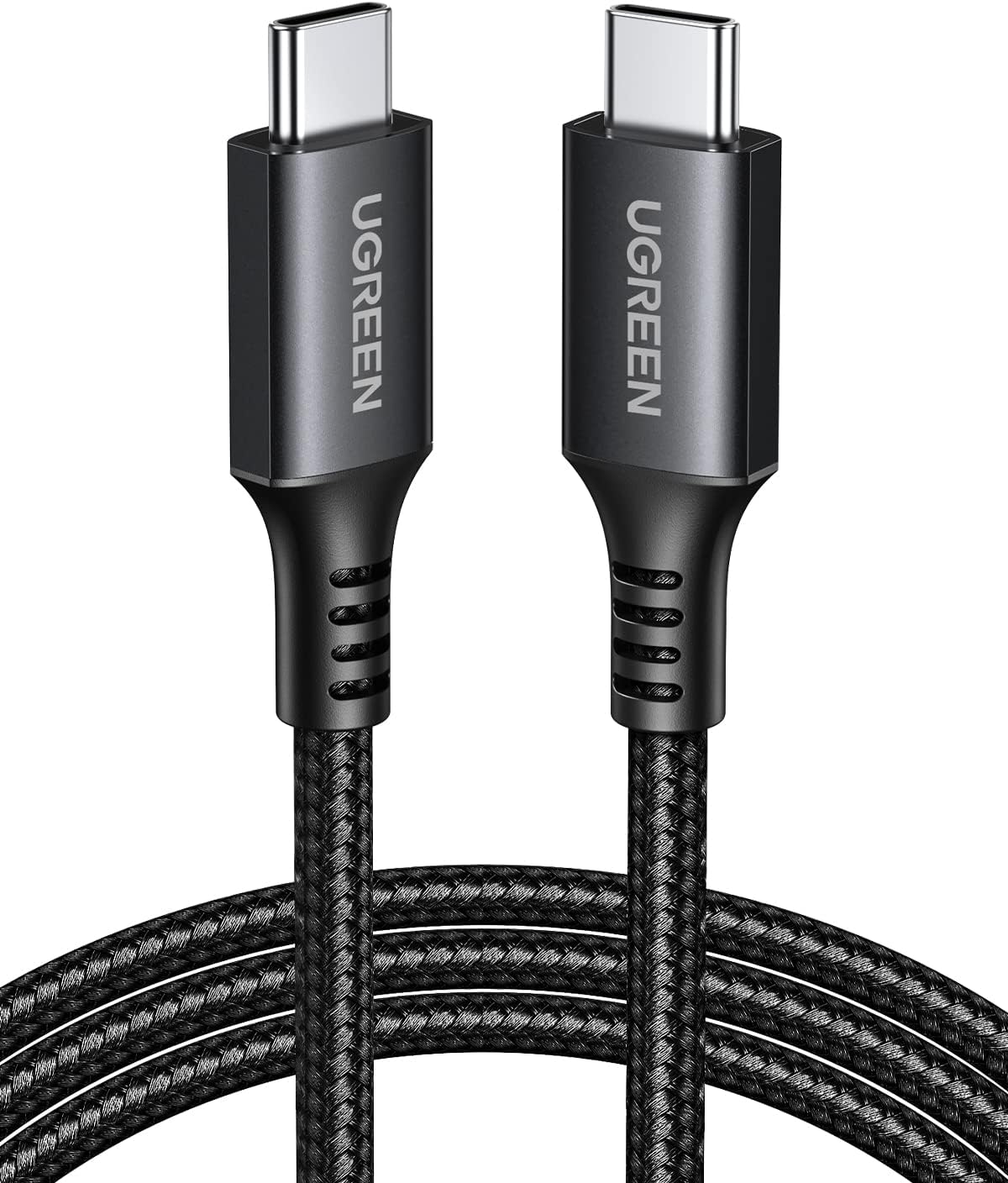 Cablu Ugreen USB-C la USB-C, PowerDelivery Fast Charging, 1m, Negru/Gri