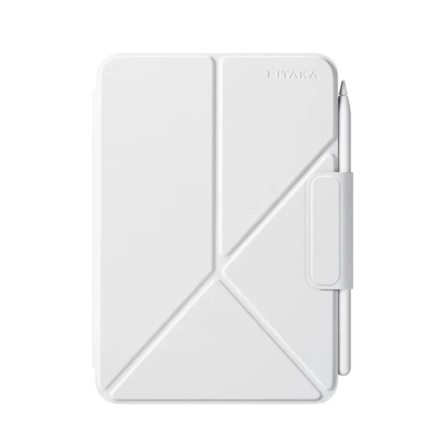 Husa Pitaka MagEZ Folio 2, iPad Mini 6/ Mini A17 Pro, Alb