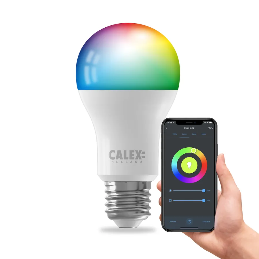 Bec Calex Smart A60, 806 lumeni, 9.4W, 2200-4000K+RGB, E27