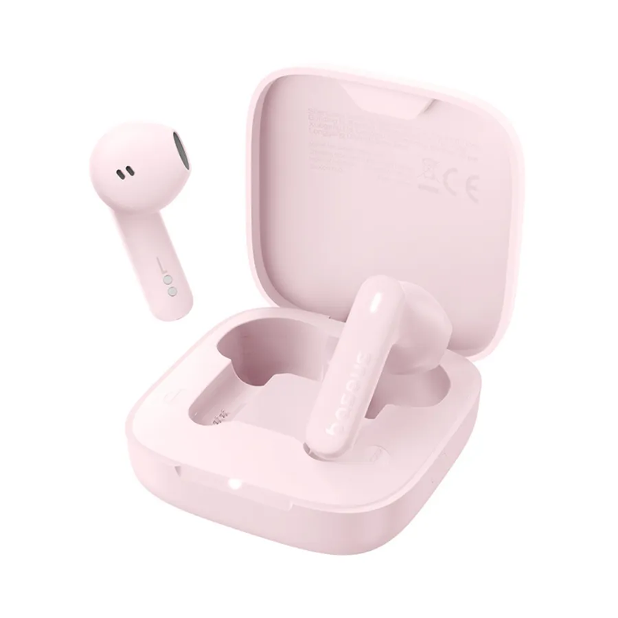 Casti True Wireless Baseus Bowie E16, Bluetooth 5.3, IPX4 Roz