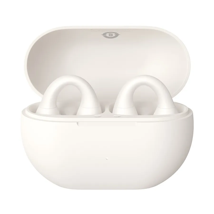 Casti True Wireless Baseus Bass 15 Open-Ear Clip, Bluetooth 5.4, Autonomie 30 ore Alb