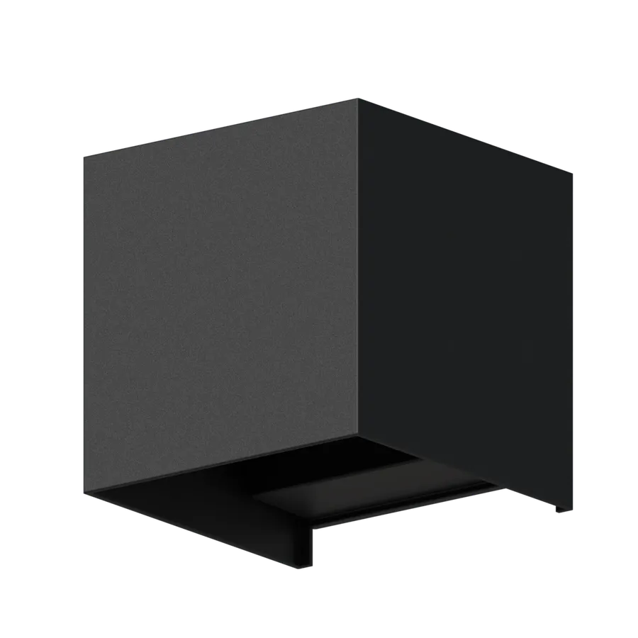 Lampa de perete de exterior LED Calex Bari Up & Down, lumina alba calda, 7W, IP54, Negru