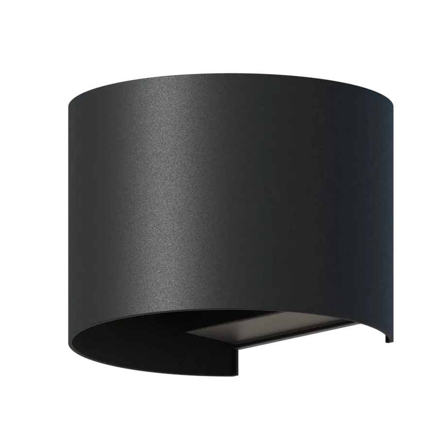 Lampa de perete de exterior LED Calex Verona, lumina alba calda 3000K, 7W, IP54, Negru