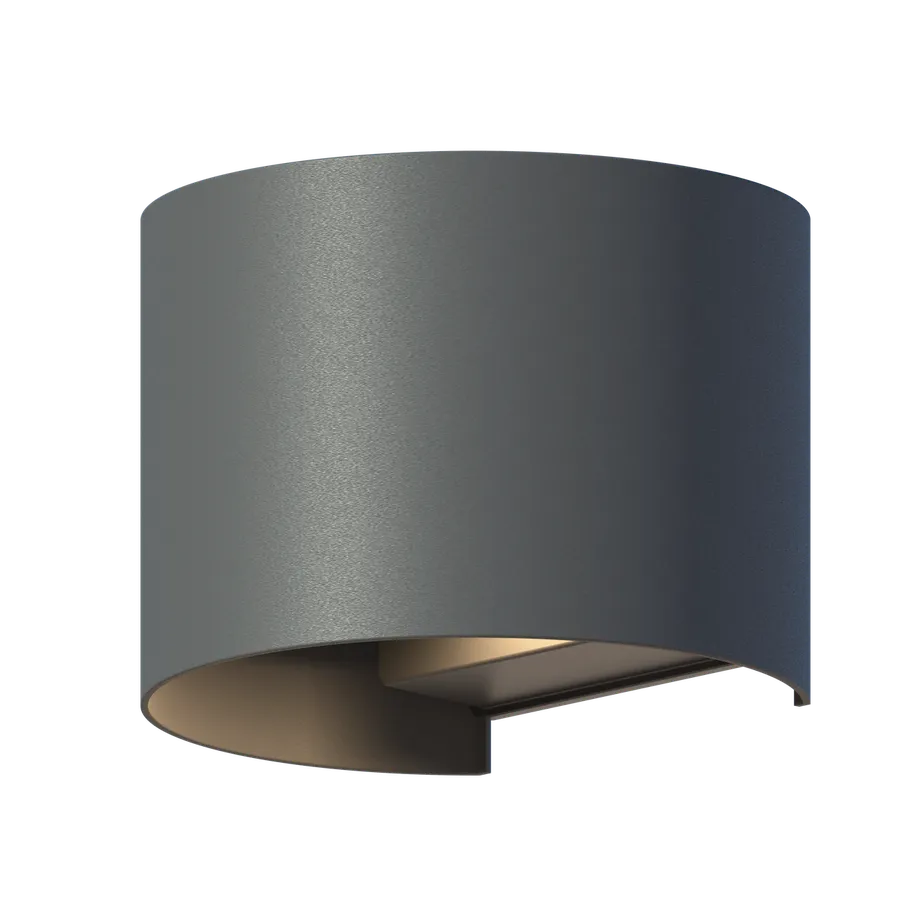 Lampa de perete de exterior LED Calex Verona, lumina alba calda 3000K, 7W, IP54, Gri Antracit