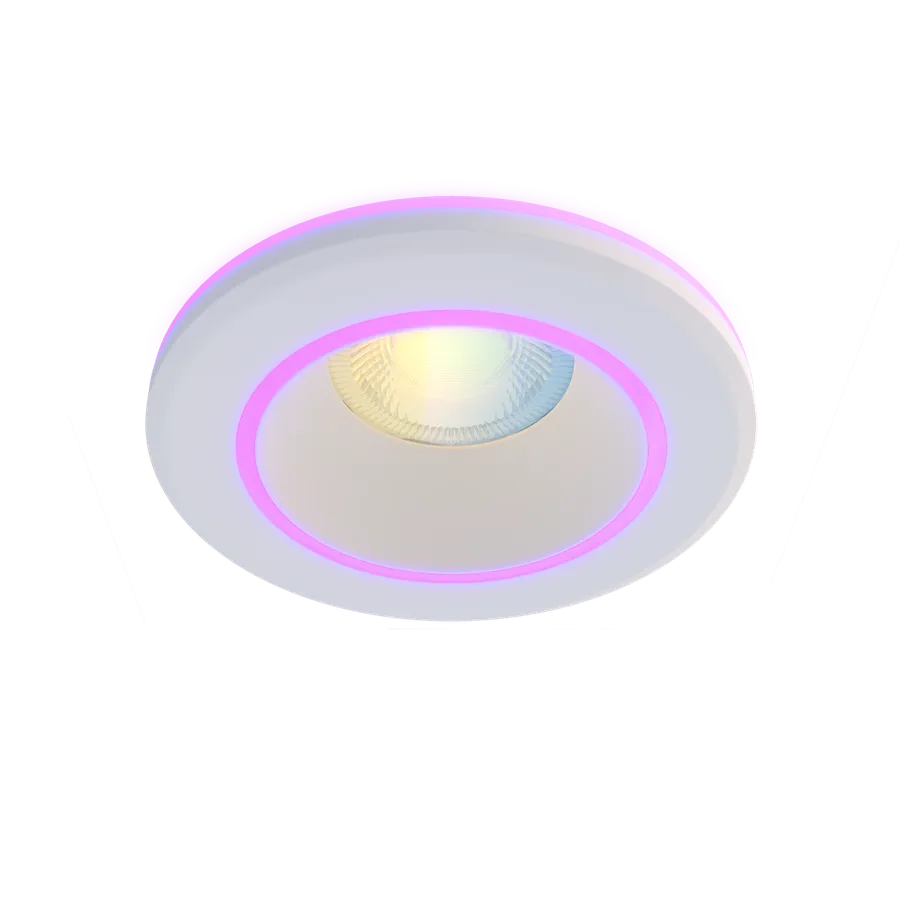 Spot LED Calex Smart Halo 10cm, RGB lumina calda, 6.5W, 340 lm, IP20, clasa G, Alb