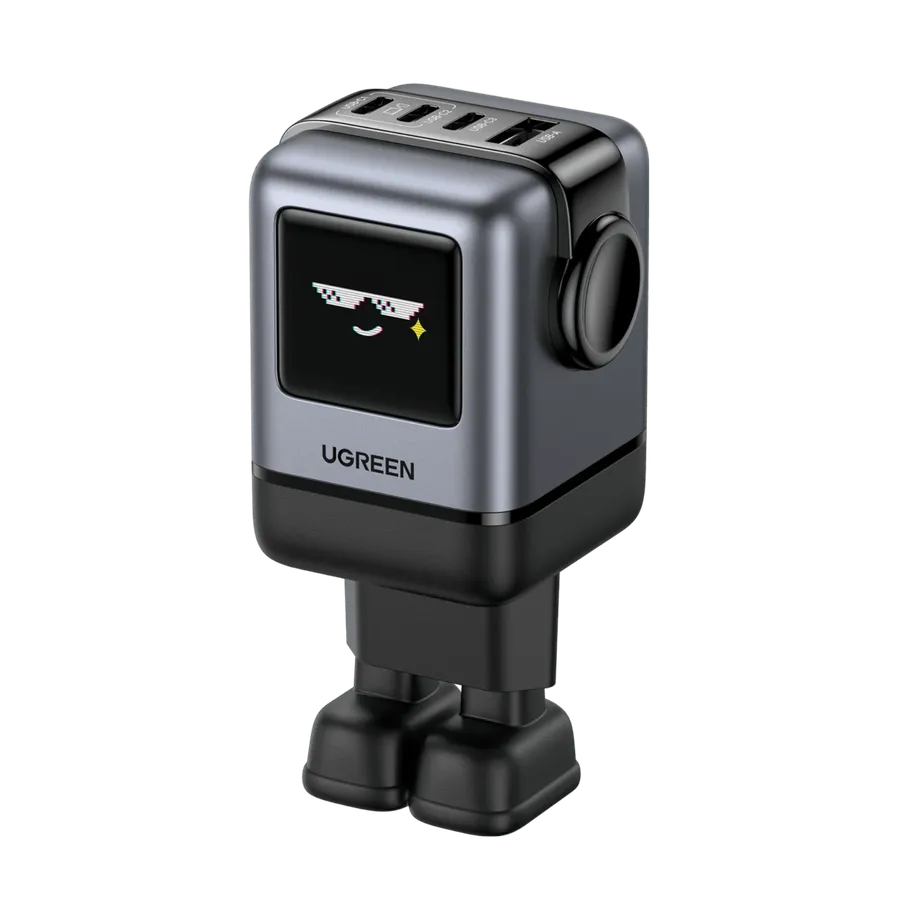 Incarcator de retea UGREEN Uno 100W, GaN Fast Charger, 1x USB-A, 3x USB-C, Negru Gri