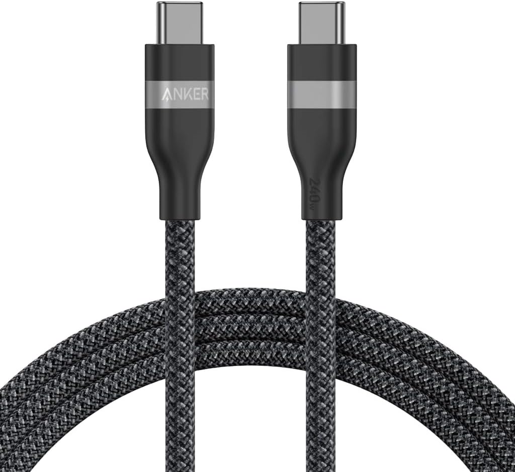 Cablu Anker USB-C la USB-C, 1.8m, 240W, Negru