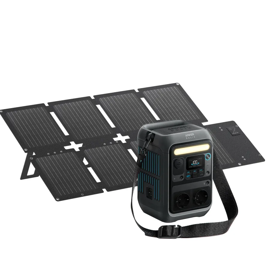 Kit Statie de alimentare Anker Solix C300X AC cu Panou solar Anker Solix 60W portabil