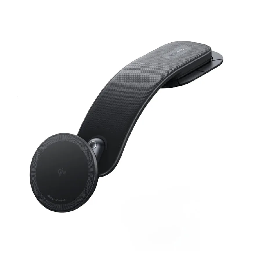 Suport auto magnetic Anker Nano, cu incarcare wireless, Detasabil, 15W, 360°, Negru