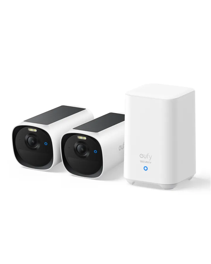 Sistem supraveghere video eufyCam E40 Wireless, MaxColor Night Vision, Set HomeBase 2 + 2 camere 2K QHD