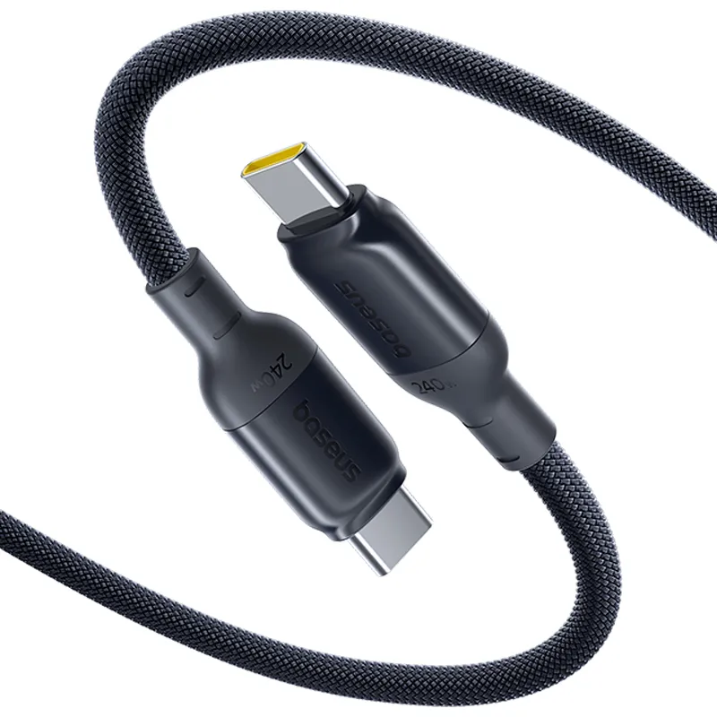 Cablu Baseus PicoGo Fast Charging USB-C la USB-C, 240W, 2m, Negru