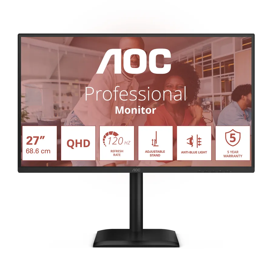 AOC Q27E4U 27 IN IPS 2560X1440/1920X1080 FHD 16:9 1000:1 HDMI D