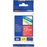 TZE-435 LAMINATED TAPE 12MM/8M WHITE ON RED