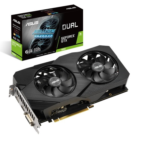GF DUAL-GTX1660-O6G-EVO/6GB GDDR6 1845MHZ DVI HDMI DP