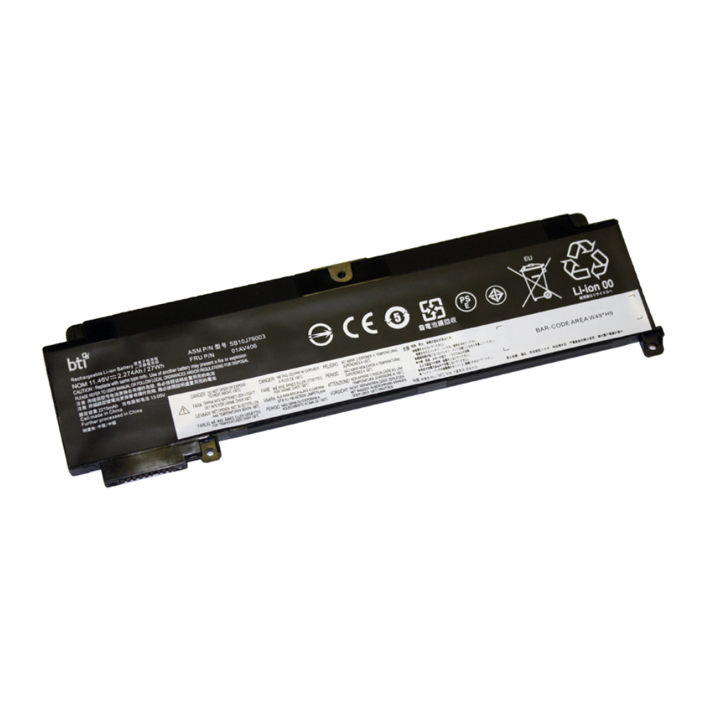 BTI 3C BATTERY THINKPAD T470S/OEM:01AV405 01AV406 00HW024