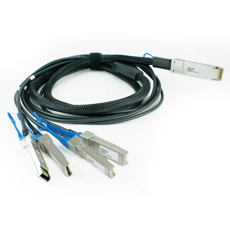 MPO-4XLC FIBER BREAKOUT CABLE/OM4 15 METER DELL COMPATIBLE