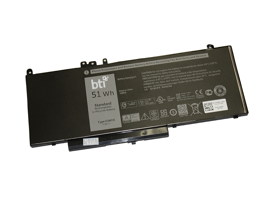 BTI 4C BATTERY LATITUDE E5450/OEM: 8V5GX 451-BBLK 451-BBLN