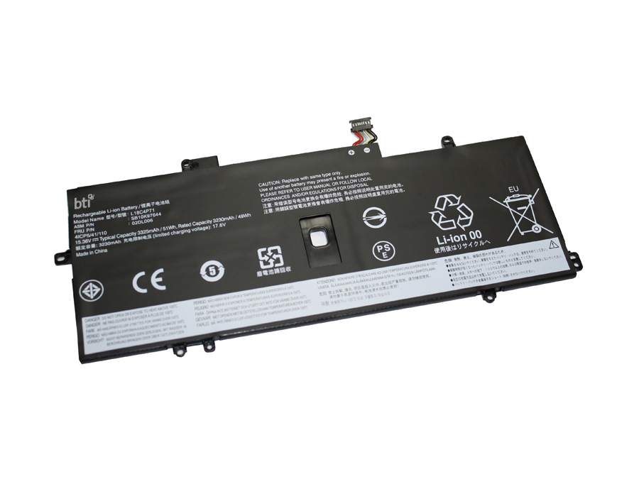 BTI 4C BATTERY X1 YOGA G4 G5/OEM: L18M4P72 L18C4P71 02DL006