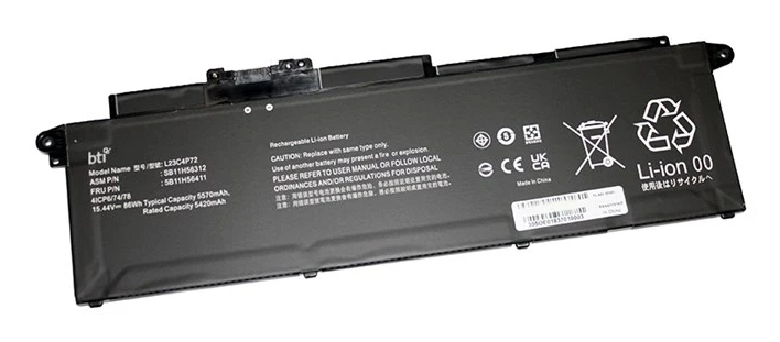 BTI 4 CELL L23C4P72 BATTERY FOR/LENOVO THINKPAD P16S G4 THINKPAD