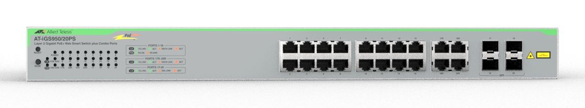 1000BASE-T X 16 + 1000BASE-T X/4/1000BASE-X (SFP) X 4 (COPPER/F