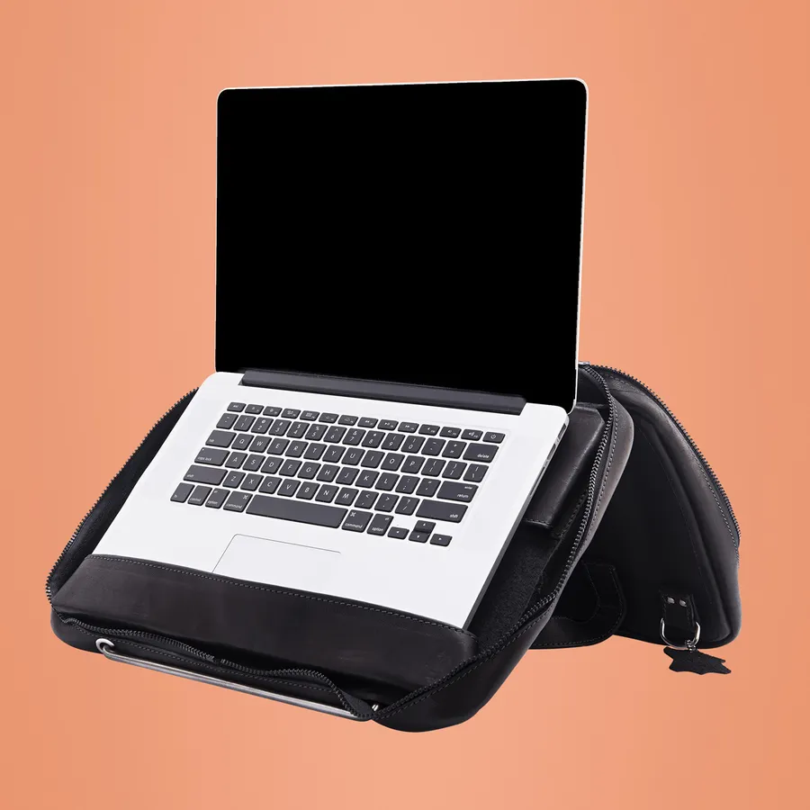 VIVA LAPTOP BAG FULL/GRAIN LEATHER BLACK