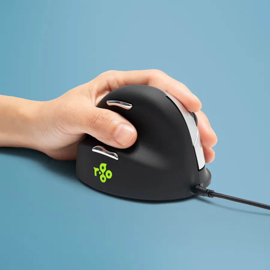 R-GO HE MOUSE ERGONOMIC BIG/LEFT HANDED CABLED