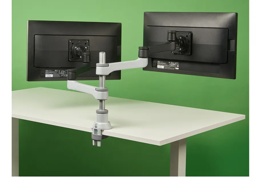 ZEPHER 4 C2 DOUBLE MONITOR ARM/8KG BLACK/SILVER