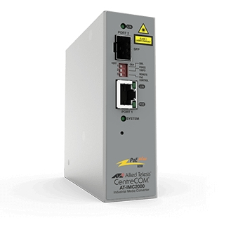 TAA 10/100/1000T P + TO 100X//1000X SFP IND TEMP GB MEDIA CONV