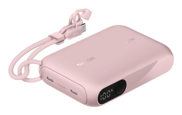 10K PD20W POWER BANK WITH/DISPLAY PINK
