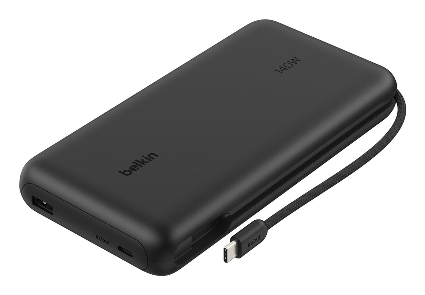 BOOSTCHARGE PWRBANK W/ DISPLAY/BLACK / 25000MAH W/ USB-C CABLE