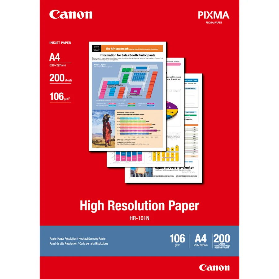 HR-101 HIGH RES PAPER A4/200 SHT F/ BJC SERIES
