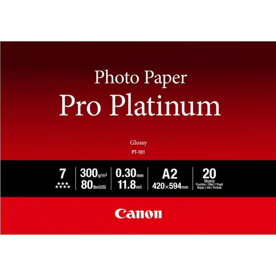 PT-101 A2 20/PHOTO PAPER PLATINUM 20 SHEETS