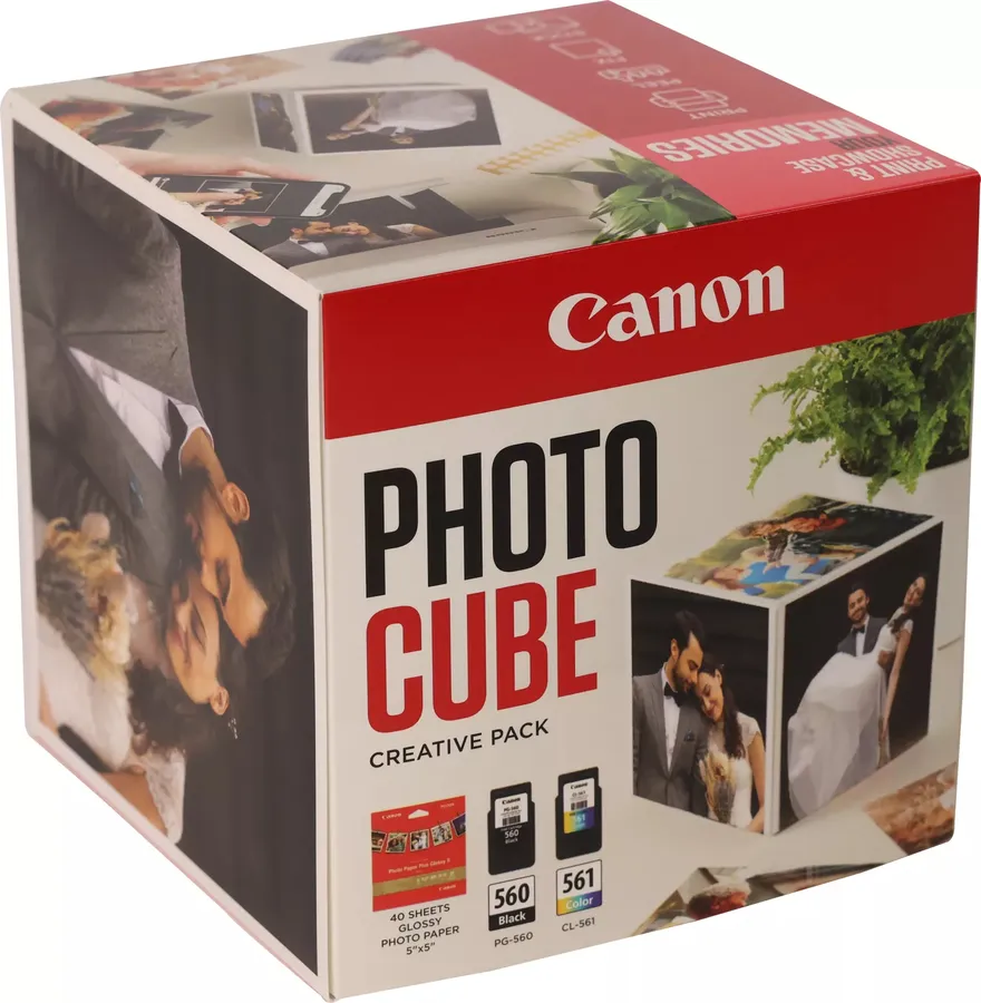 PG-560/CL-561 PHOTO CUBE/CREATIVE PACK WHITE PINK (5X5 PH