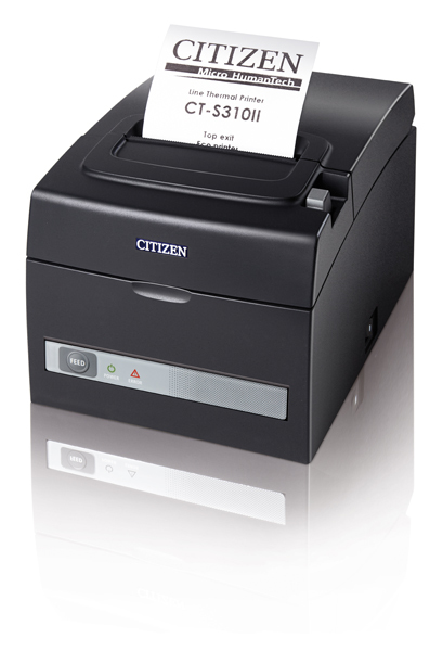 Thermal printer; Ethernet + USB interfaces, integrated PSU, Black