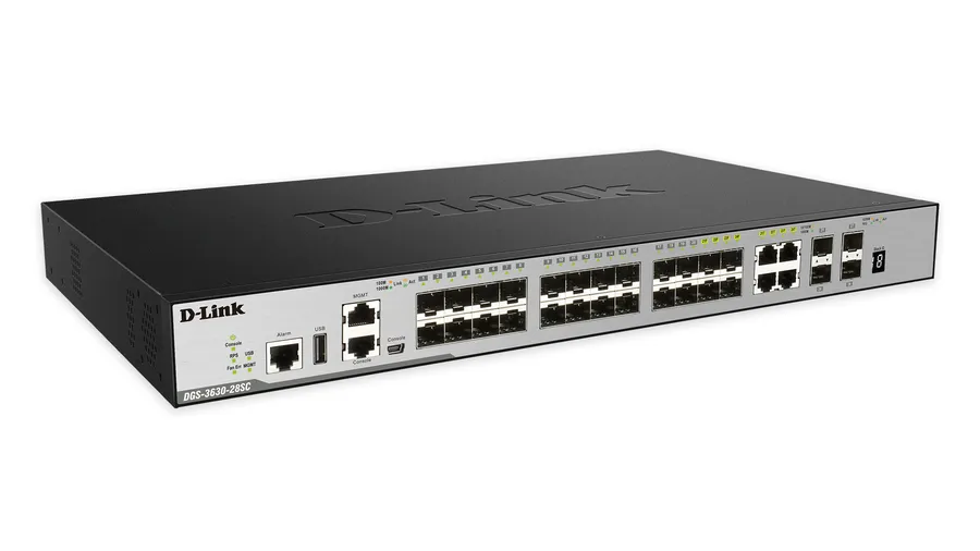 28-P LAYER 3 FIBER 1G SWITCH/STACKABLE GIGABIT