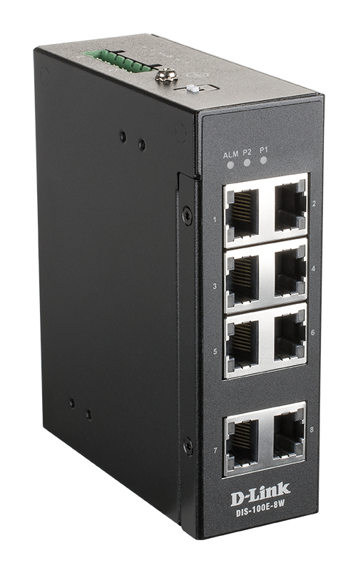 8-PORT UNMGD INDUSTRIAL SWITCH/LAYER2 FAST ETHERNET IN