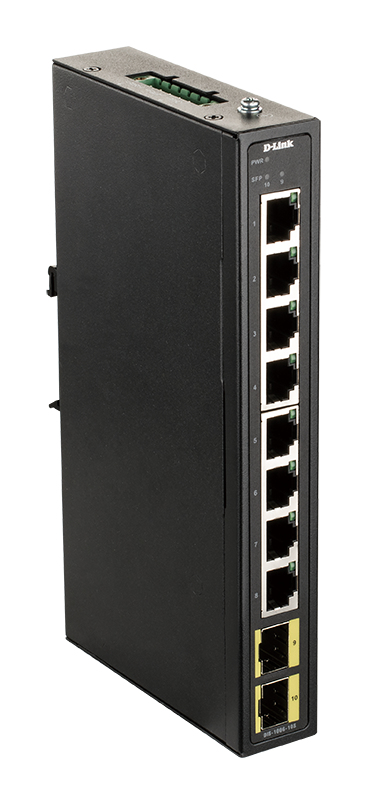8-PORT GB INDUSTRIAL SWITCH/INCL. 2 X 100/1000M SFP