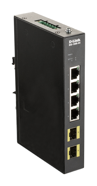 4-PORT GB INDUSTRIAL SWITCH/INCL. 2 X 100/1000M SFP