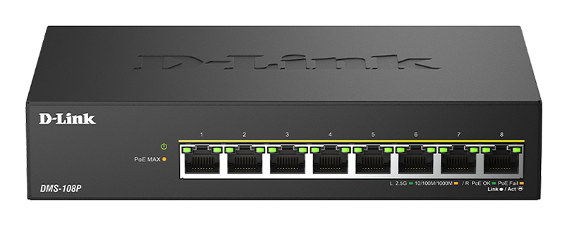 8-PORT MULTI-GIGABIT UNMANAGED/POE SWITCH