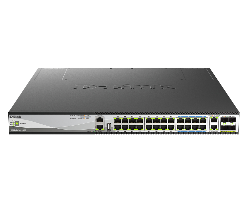 30-PORT LAYER 3 POE/MULTI-GIGABIT STACK SWITCH