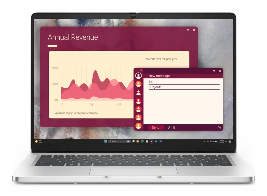 Dell Pro 14|U7-265U|16GB|512GB SSD|Ubuntu|IR Cam & Mic|WLAN + BT|14.0" FHD+|Backlit Kb|3 Cell|65W