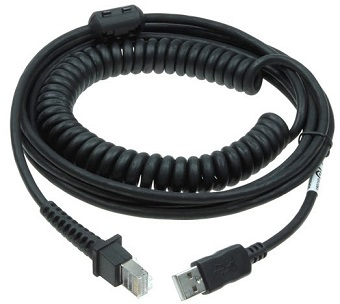 Cable, USB, Type A, TPUW, Coiled, Power off Terminal, 5M, Black