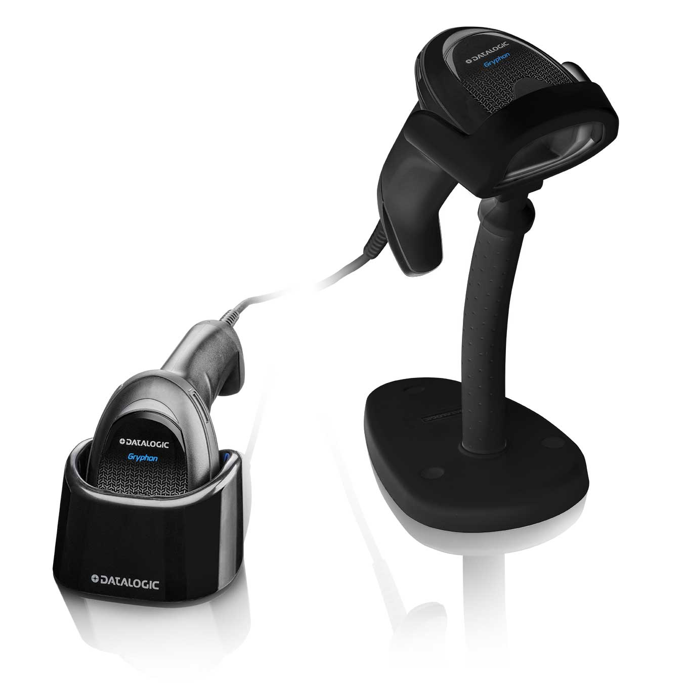 Gryphon GM4500, 2D MP Imager, High Density, 433 MHz, Wireless Charging, Black