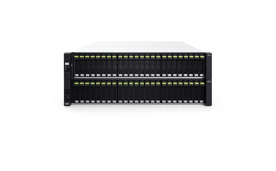 FUJITSU ETERNUS DX200 S5 2.5-inch Enclosure, 2x 64GB Mem., 4x iSCSI 10G noSFP, 5x 2.4TB 10k SAS, 5Yrs NBD
