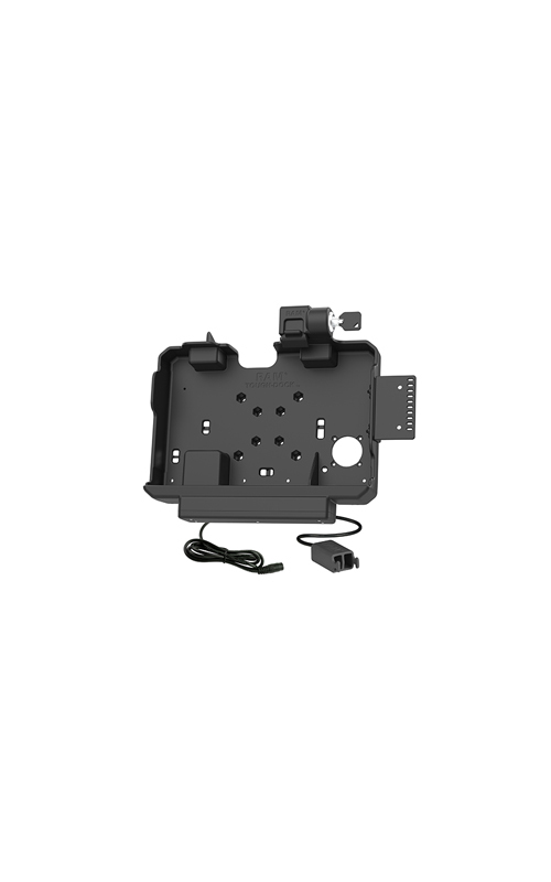 ZX10 - RAM Mounts, RAM-HOL-GE4PDKLU, Form-Fit Dock, with DC-In, with Single USB Port, with Key-Lock (ex. vehicle adapter)
