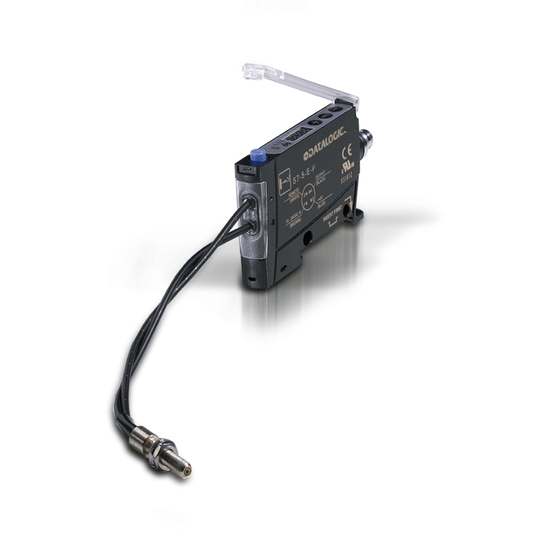 S7-8-E-P = Fiber optic amplifier with trimmer  - M8 connector pnp