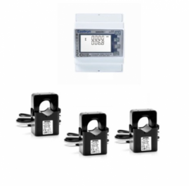 Solplanet EASTRON SDM630MCT V2, w/ PV mode, incl. CTs. 3p (L1,L2,L3,N), 3x230/400V, Modbus,9600bps, incl. 3pcs ESCT-T24 250A/1A, with PV mode for phase-balanced energy flow calculation